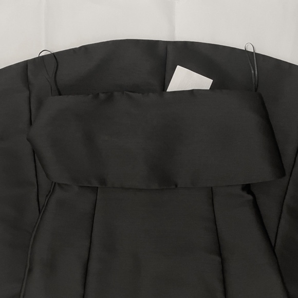 TOTEME A-Line Wool Cotton Dress Strapless Gown in Black Size 34 / US 2 - Picture 2 of 12